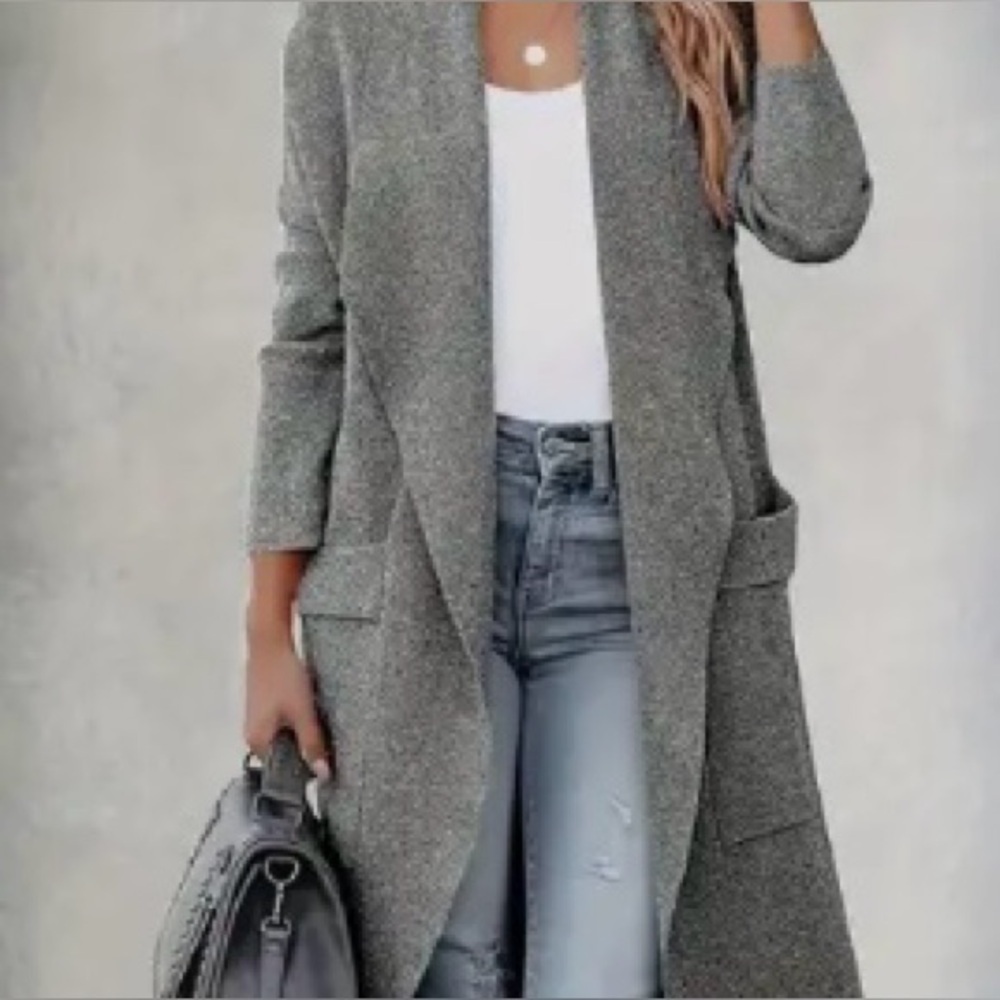 NWOT Gray long cardigan